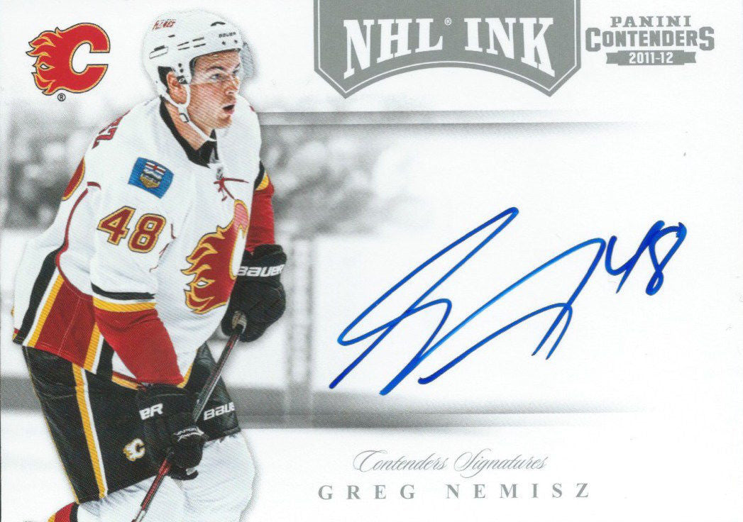 2011-12 Panini Contenders NHL Ink GEG NEMISZ Auto Signature 01785