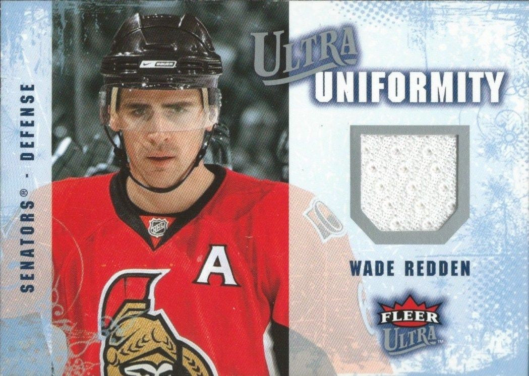 2008-09 Ultra Uniformity WADE REDDEN Jersey Fleer UD NHL Ultra 00733