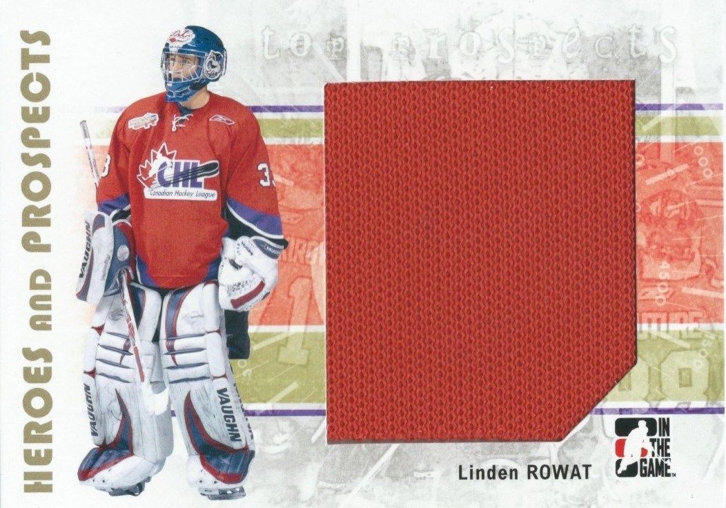  2007-08 ITG Heroes and Prospects LINDEN ROWAT TP Jersey 02307 Image 1