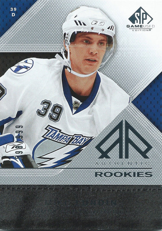  2007-08 SP Game Used MIKE LUNDIN Rookie /999 Upper Deck RC NHL 01561 Image 1