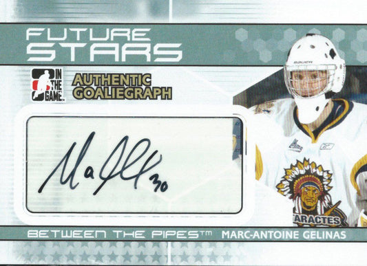 2009-10 Between the Pipes Autograph MARC-ANTOINE GELINAS Auto 00472