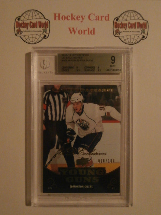  2010-11 Upper Deck Exclusives 10/100 MAGNUS PAAJARVI BGS 9 Young Guns RC Image 1