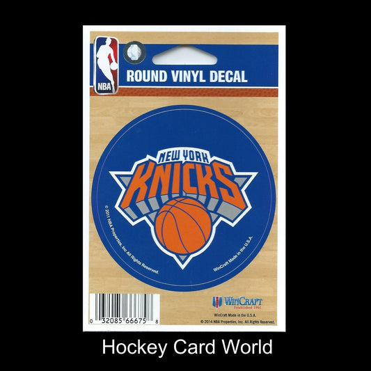  New York Knicks (Wood) 3" Round Vinyl Decal Sticker Licensed In/Outdoor Image 1