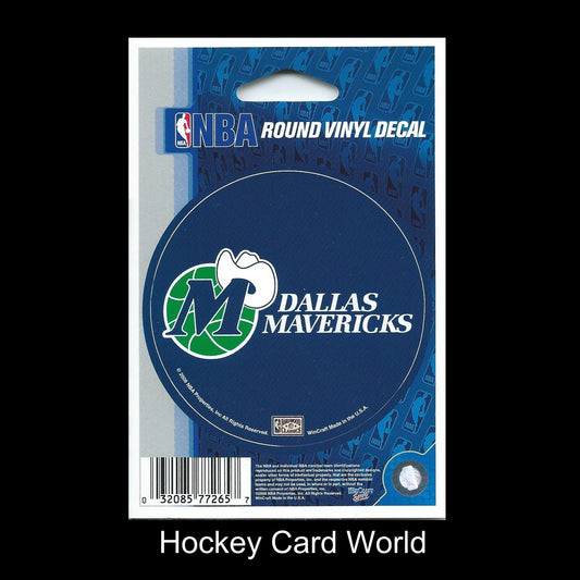  Dallas Mavericks (Hat) 3" Round Vinyl Decal Sticker  Licensed In/Outdoor Image 1