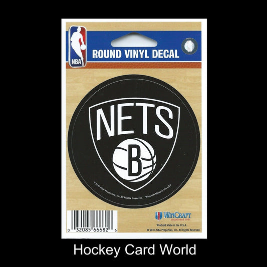  New Jersey Nets 3" Round Vinyl Decal Sticker NBA Licensed In/Outdoor Image 1