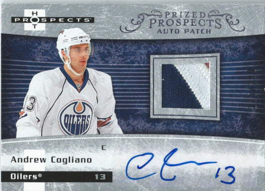  2007-08 Hot Prospects ANDREW COGLIANIO Patch/Auto 3CLR 125/399 RC 01643 Image 1