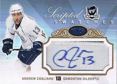 2007-08 The Cup Scripted Swatches ANDREW COGLIANO Patch/Auto 5/25 Oilers