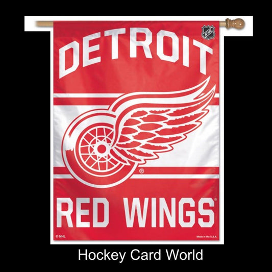  Detroit Red Wings Licensed Vertical Flag 27" x 37" Inside Outside  Image 1
