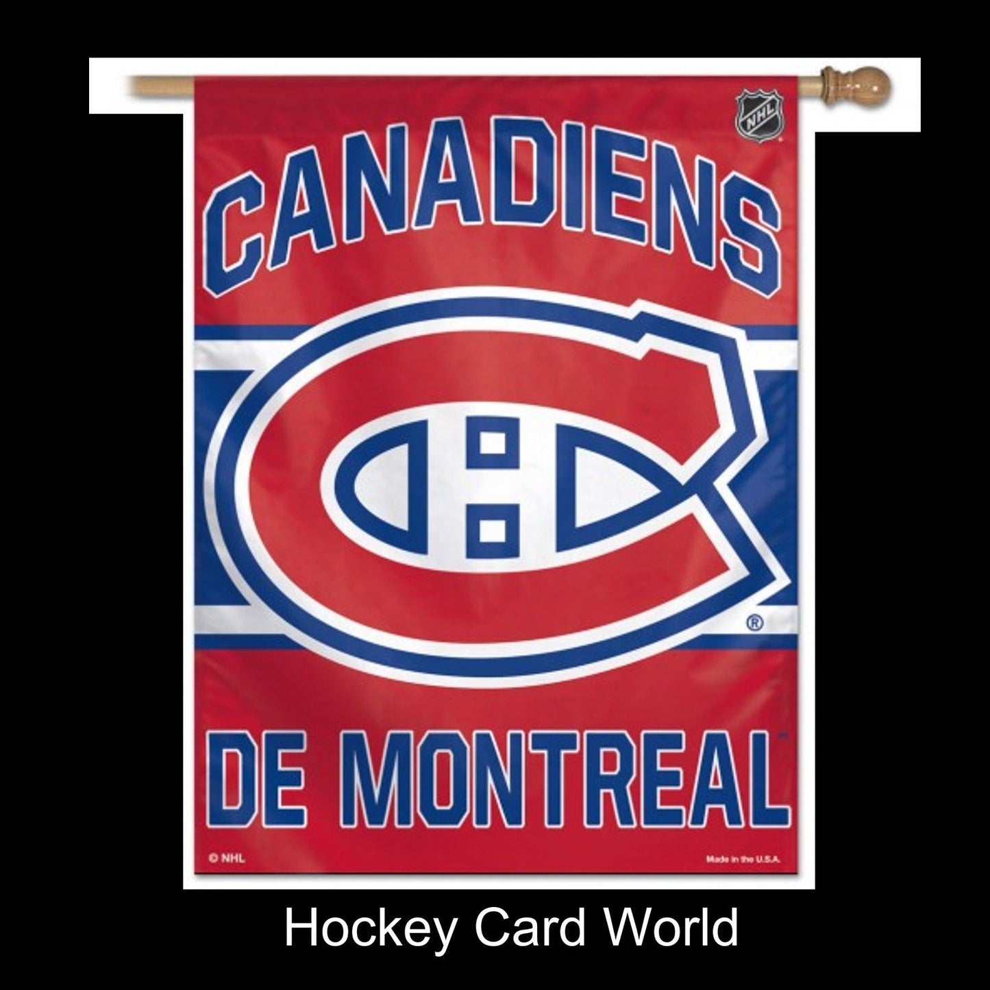  Montreal Canadiens Licensed Vertical Flag 27" x 37" Inside Outside  Image 1