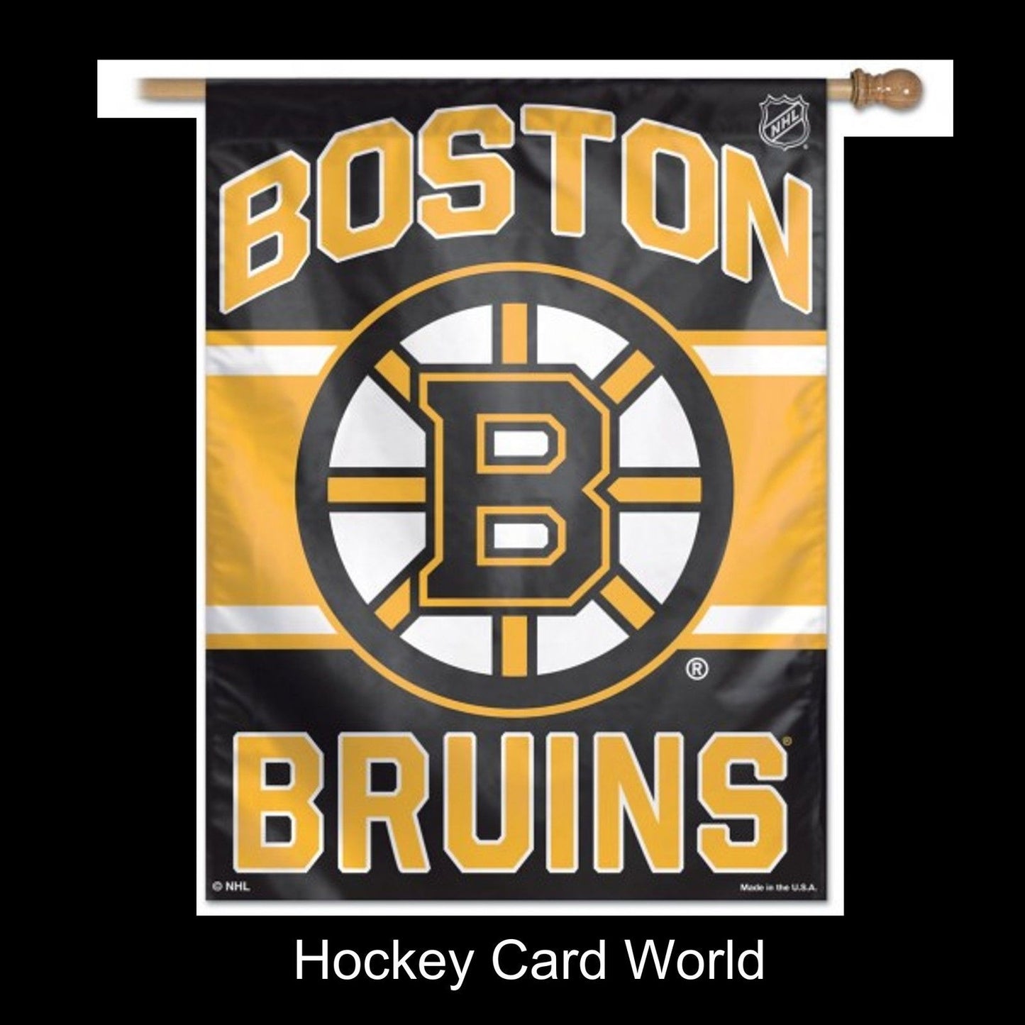 Boston Bruins Licensed Vertical Flag 27" x 37" Inside Outside