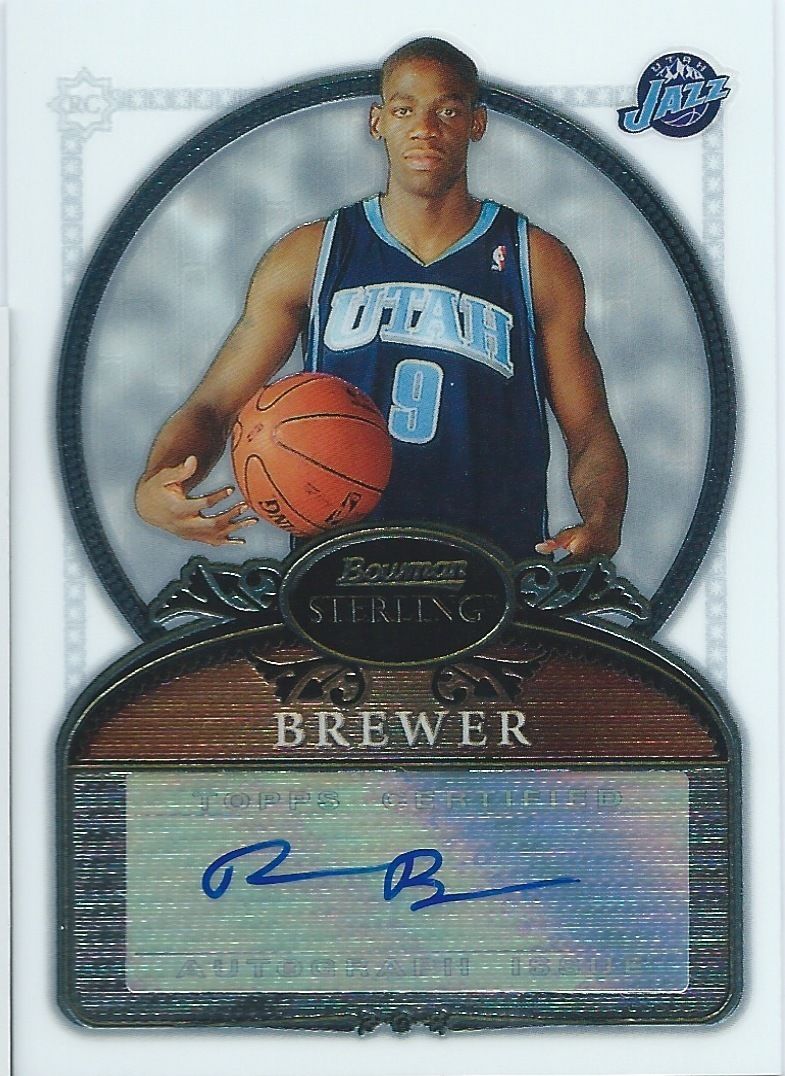 2006-07 Bowman Sterling RONNIE BREWER Auto RC Rookie Autograph NBA 01601 Image 1