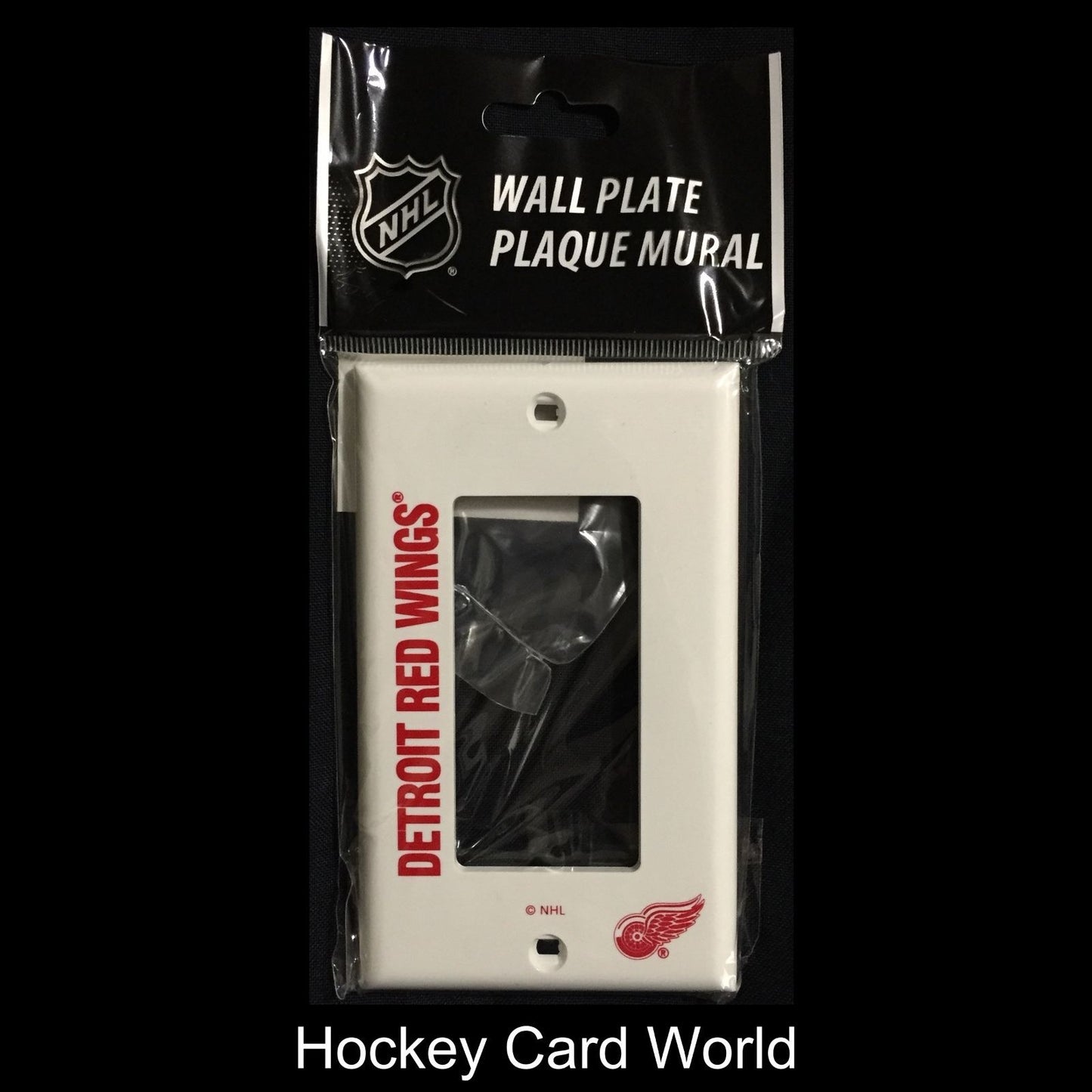 Detroit Red Wings Light Switch Wall Plate Cover - Brand New with Screws