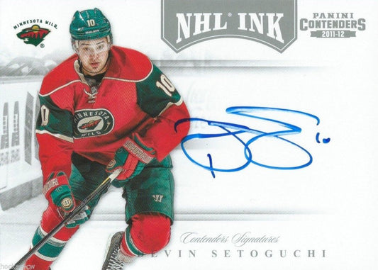 2011-12 Panini Contenders NHL Ink DEVIN SETOGUCHI Auto Signature 00162