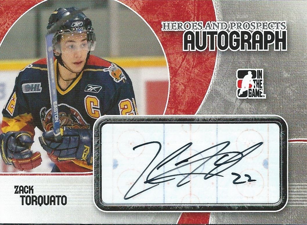  2007-08 ITG Heroes and Prospects ZACK TORQUATO Auto Autographs 00516 Image 1