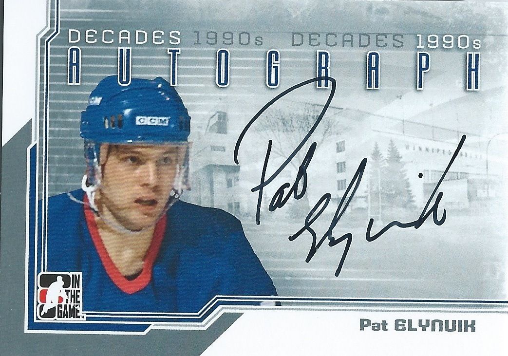  2013-14 ITG Decades 1990's PAT ELYNUIK Autograph Auto In The Game 01358 Image 1