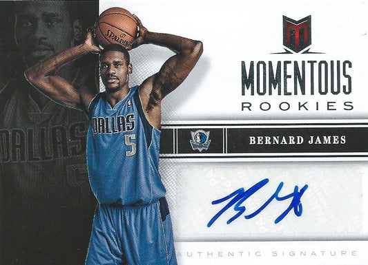  2012-13 Momentum Momentous Rookies BERNARD JAMES Auto Signature 01209 Image 1
