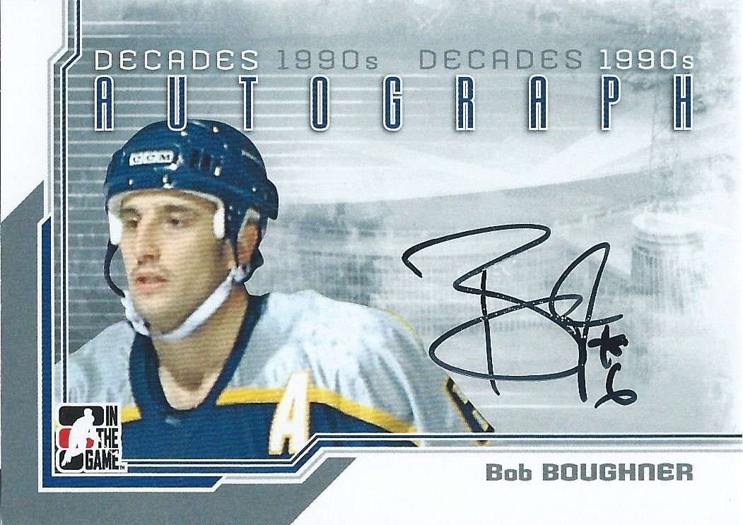  2013-14 ITG Decades 1990's BOB BOUGHNER Autograph Auto In The Game 00464 Image 1