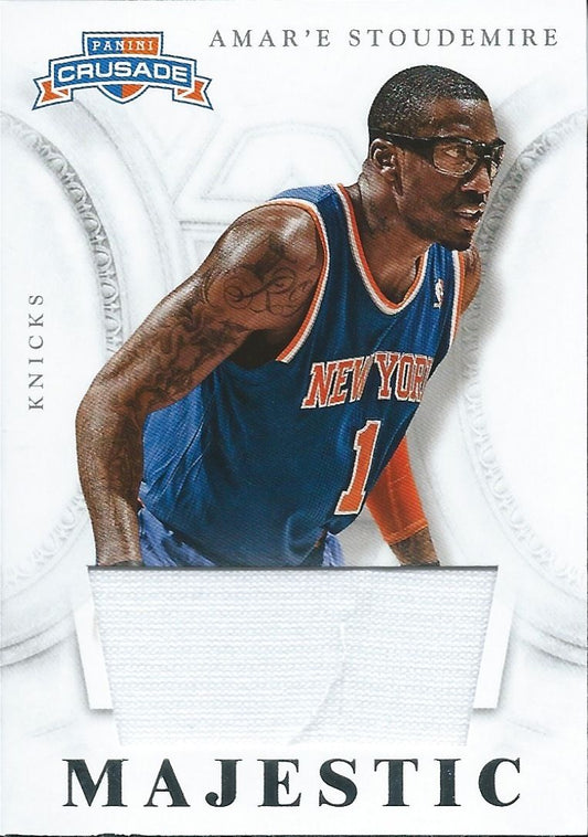  2012-13 Panini Crusade Majestic AMAR'E STOUDEMIRE Jersey Materials 01219 Image 1