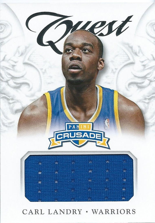 2012-13 Panini Crusade Quest Memorabilia CARL LANDRY Jersey 01145