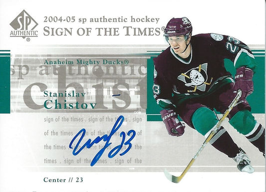 2004-05 SP Authentic STANISLAV CHI Sign of the Times Autograph 00134