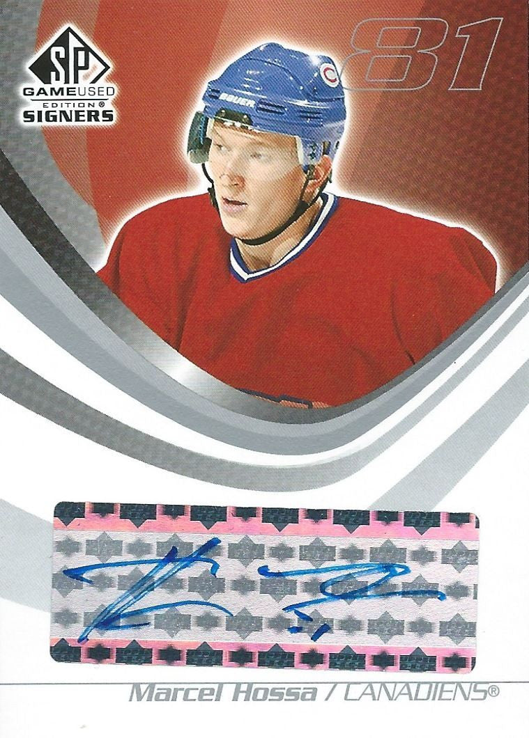 2003-04 SP Game Used Signers MARCEL HOSSA Auto Autographs Upper Deck 00171