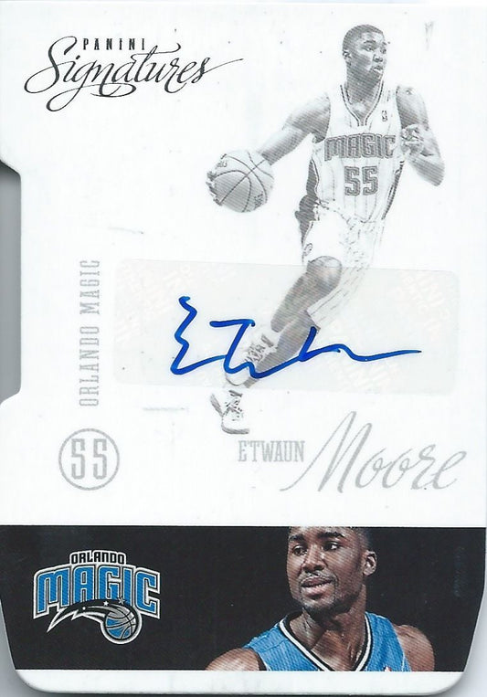 2012-13 Panini Signatures Die Cut E'TWAUN MOORE Auto Autograph NBA 01214