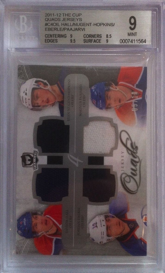  2011-12 The Cup Quads NUGENT-HOPKINS HALL EBERLE PAAJARVI 5/10 BGS 9  Image 1