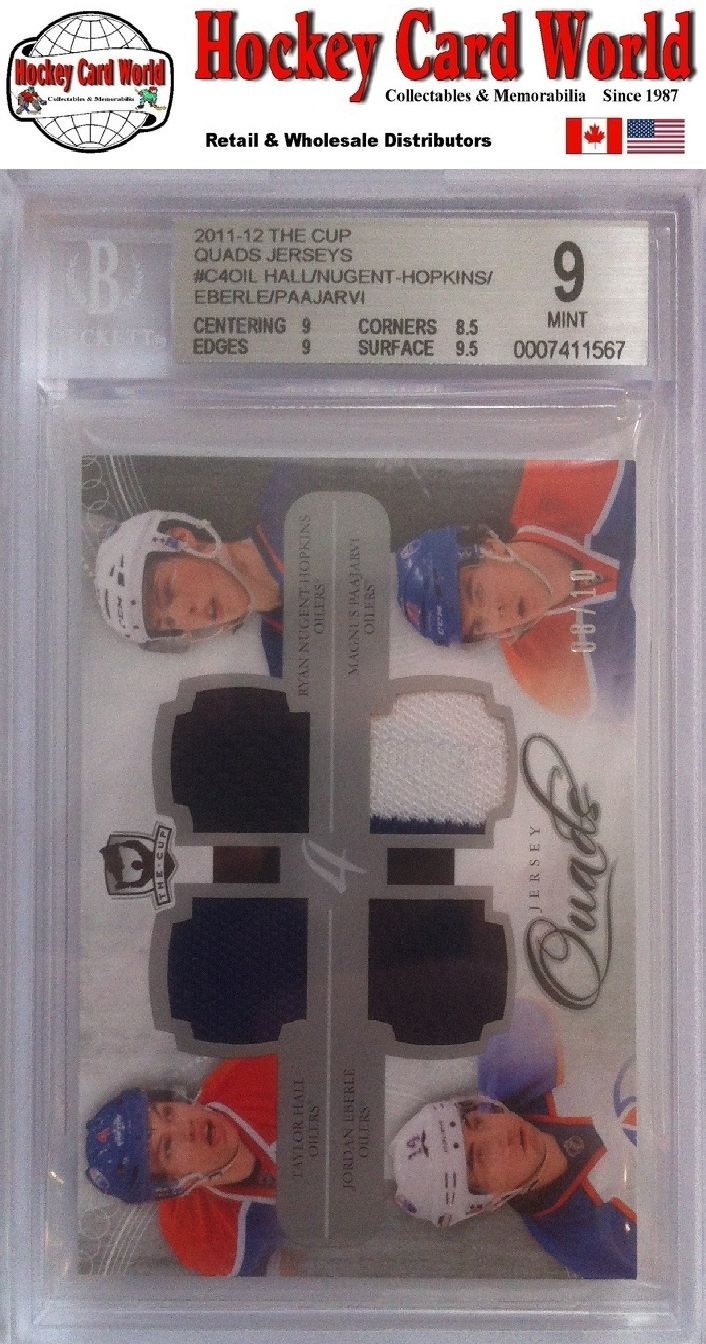  2011-12 The Cup Quads NUGENT-HOPKINS HALL EBERLE PAAJARVI 8/10 BGS 9  Image 1