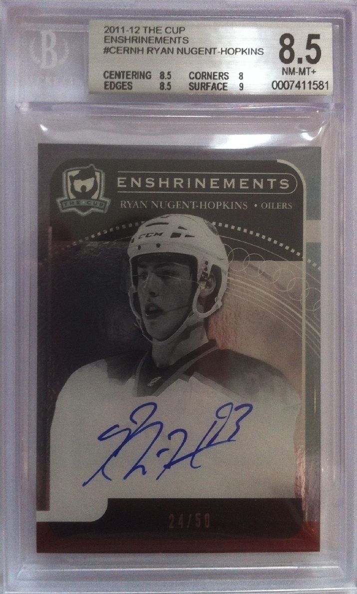  2011-12 The Cup Enshrinements RYAN NUGENT-HOPKINS BGS 8.5 10 Auto 24/50 Image 1