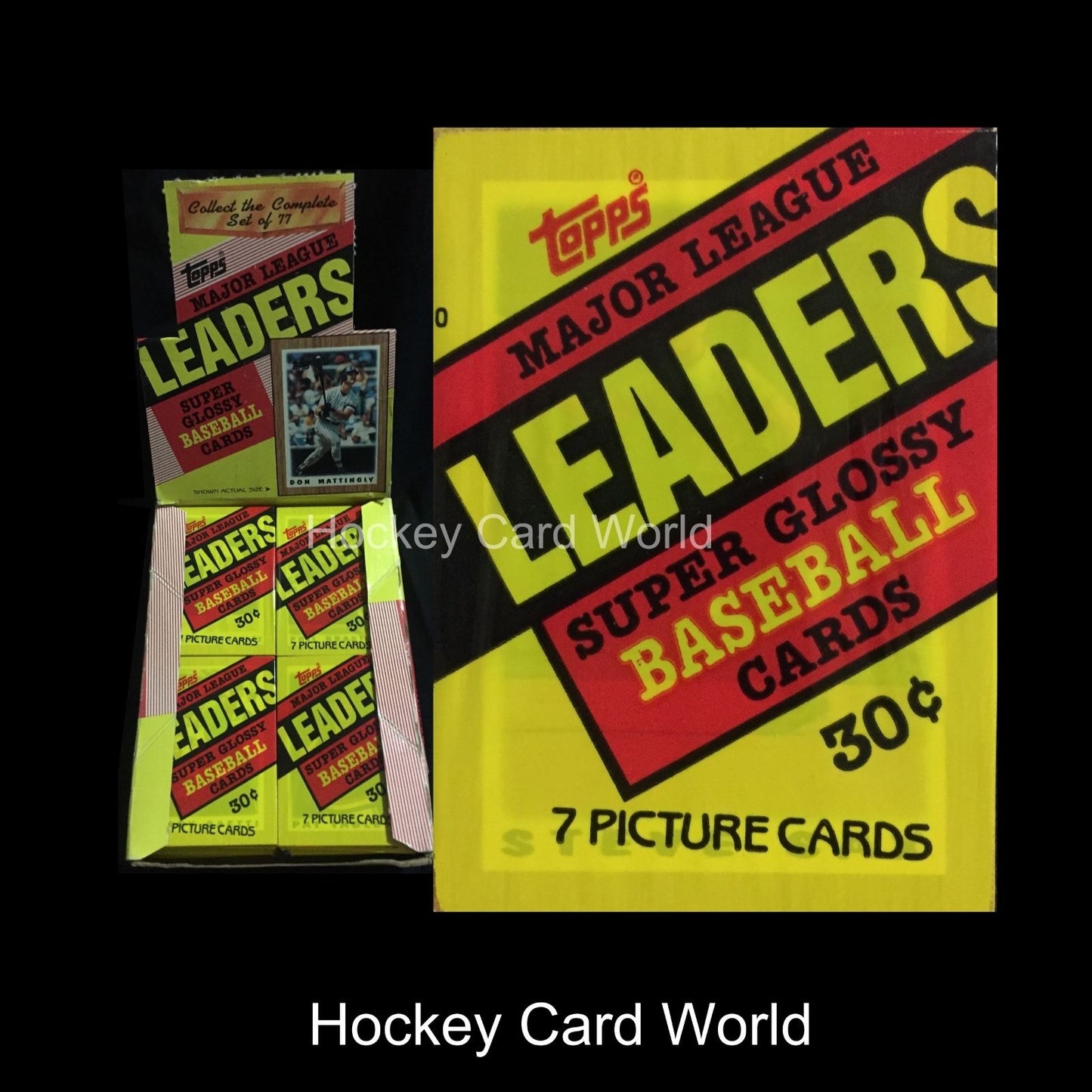  1987 Baseball Mini Leaders Super Glossy Hobby Card Pack - 7 Card Pack Image 1