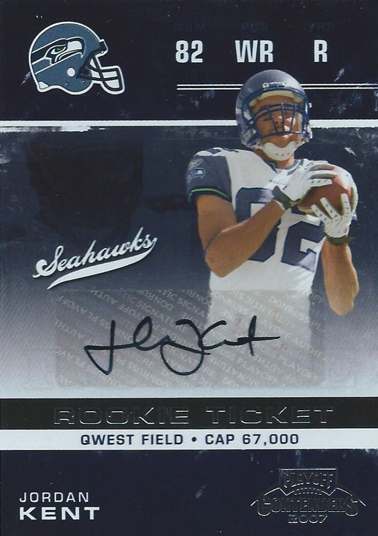  2007 Playoff Contenders JORDAN KENT Auto/RC Autograph Signature 01115 Image 1
