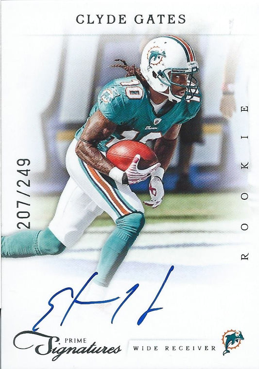  2011 Prime Signatures CLYDE GATES 207/249 Auto/RC Rookie Autograph 01106 Image 1