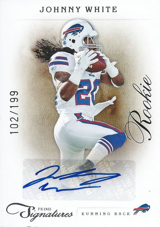  2011 Prime Signatures JOHNNY WHITE 102/199 Auto/RC Rookie Autograph 01107 Image 1
