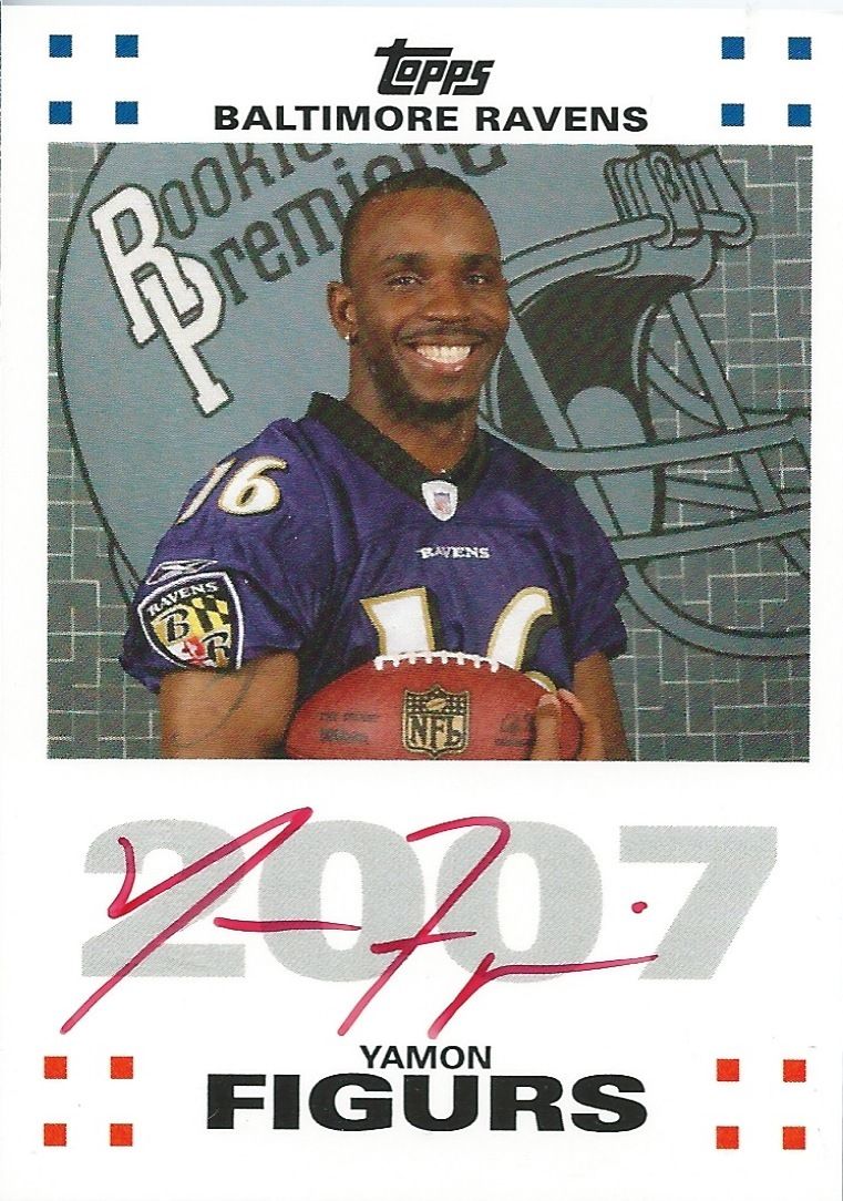  2007 Topps Rookie Premier Red Ink $40 YAMON FIGURS Autograph 01110 Image 1