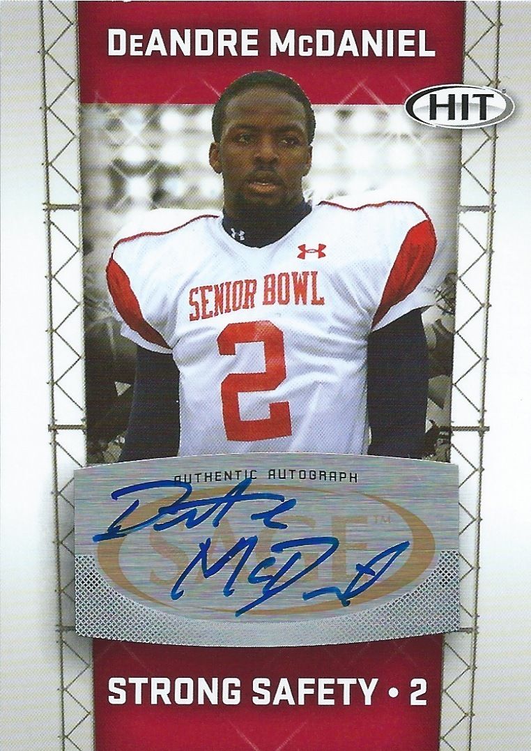  2011 Sage Hit Autographs DeANDRE McDANIEL Auto Signature NFL 01576 Image 1