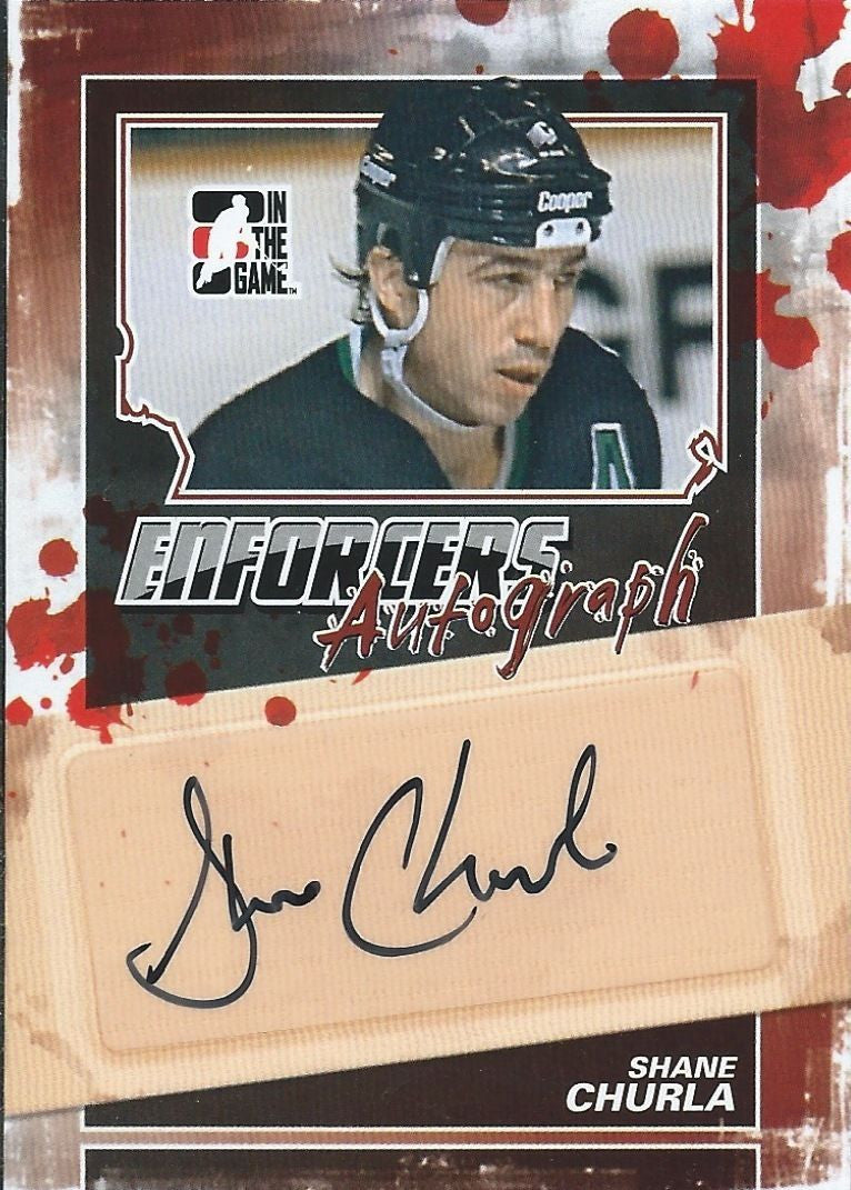 2011-12 ITG Enforcers Autographs SHANE CHURLA Auto In the Game