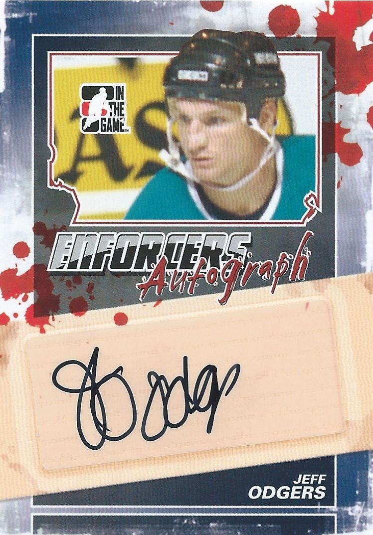  2011-12 ITG Enforcers Autographs JEFF ODGERS Auto In the Game 00393 Image 1