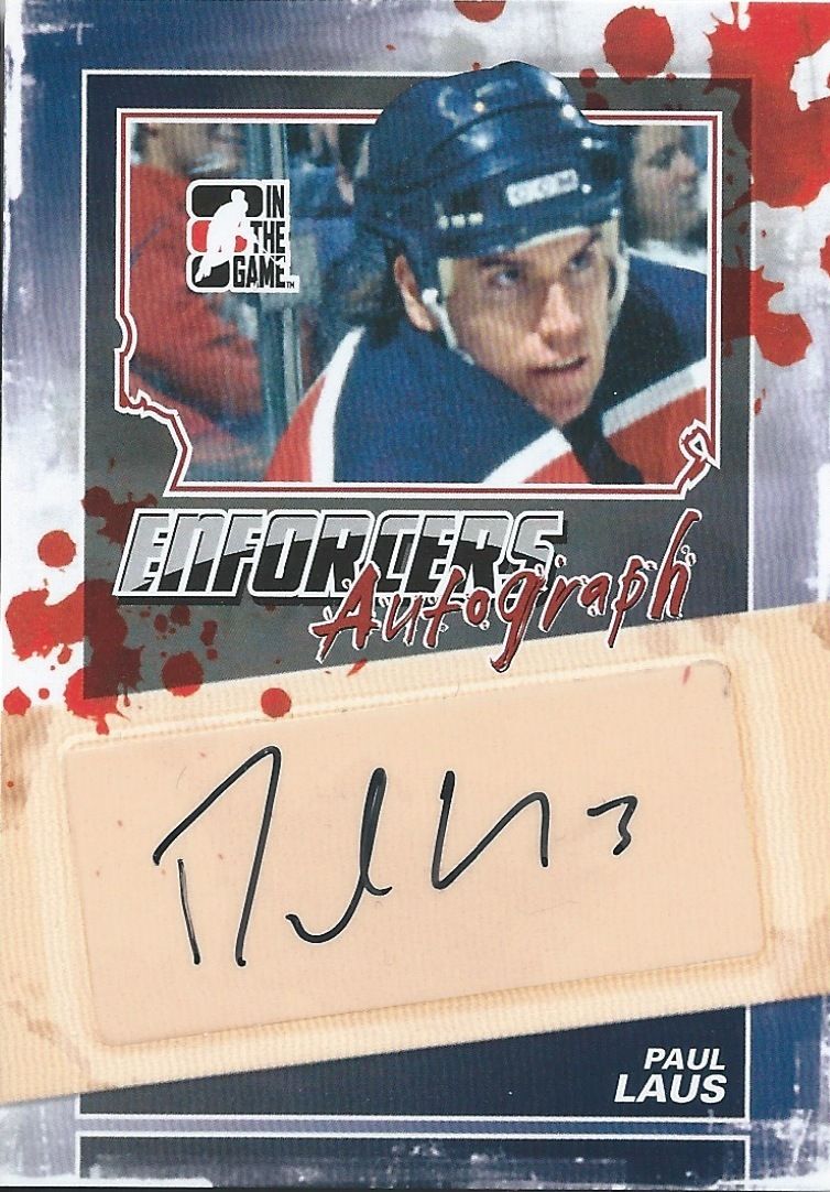  2011-12 ITG Enforcers Autographs PAUL LAUS Auto In the Game 00394 Image 1