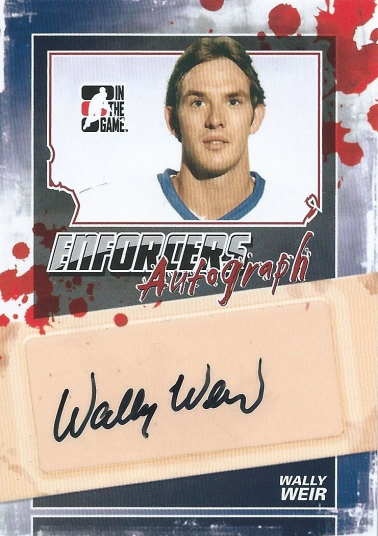 2011-12 ITG Enforcers Autographs WALLY WEIR Auto In the Game 00399