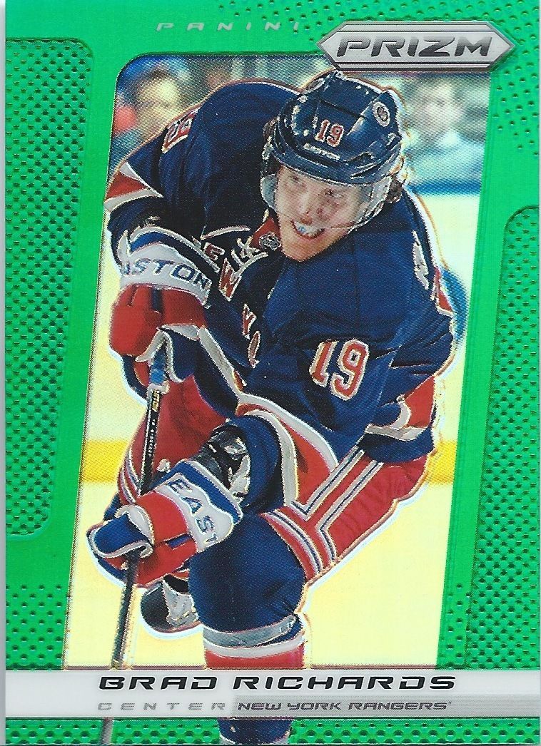  2013-14 Panini Prizm Green #61 BRAD RICHARDS NHL Rangers 00590 Image 1