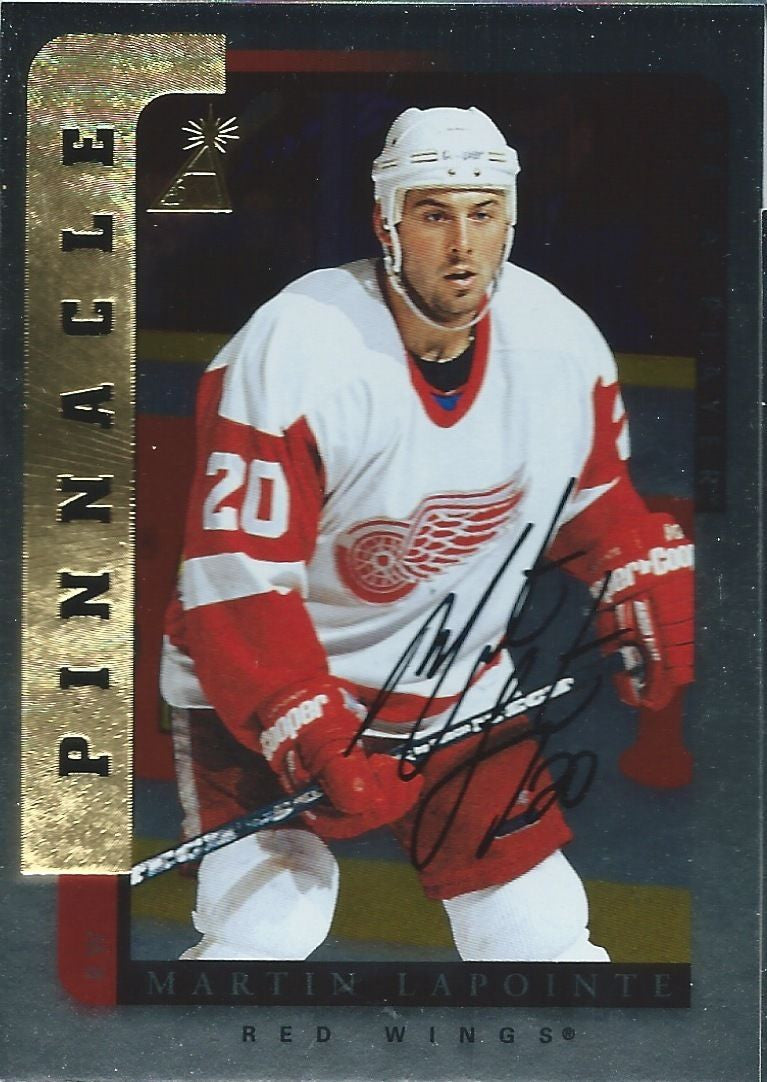 1996-97 Be A Player Silver MARTIN LAPOINTE Auto Autographs Pinnacle 00353