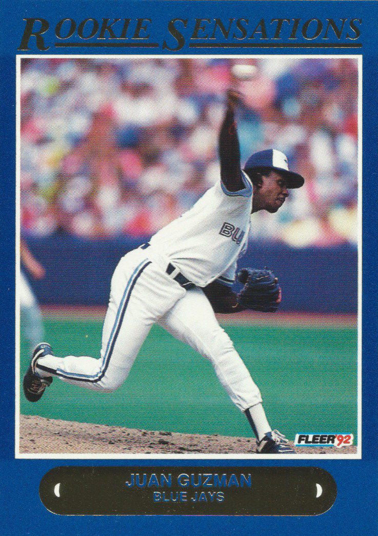 1992 Fleer Rookie Sensations #13 JUAN GUZMAN Rookie RC Baseball MLB 02470