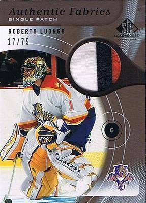 2005-06 SP Game Used ROBERTO LUONGO Patch 17/75 $250 *3 colors Panthers  Image 1
