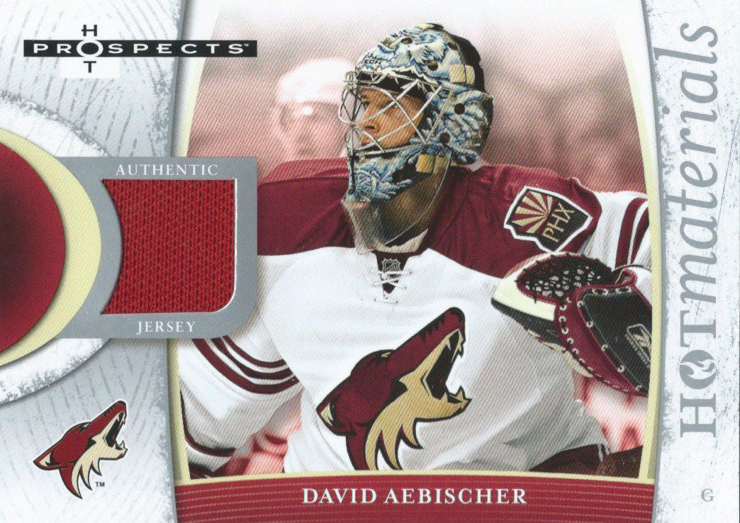 2007-08 Hot Prospects Hot Materials DAVID AEBISCHER Jersey NHL 01891