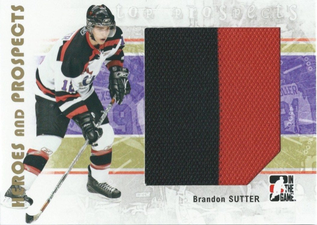 2007-08 ITG Heroes and Prospects Jerseys BRANDON SUTTER Swatch TP 02298
