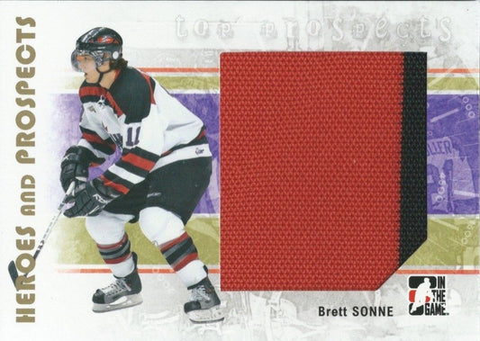  2007-08 ITG Heroes and Prospects Jerseys BRETT SONNE Swatch TP 2CLR 02299 Image 1