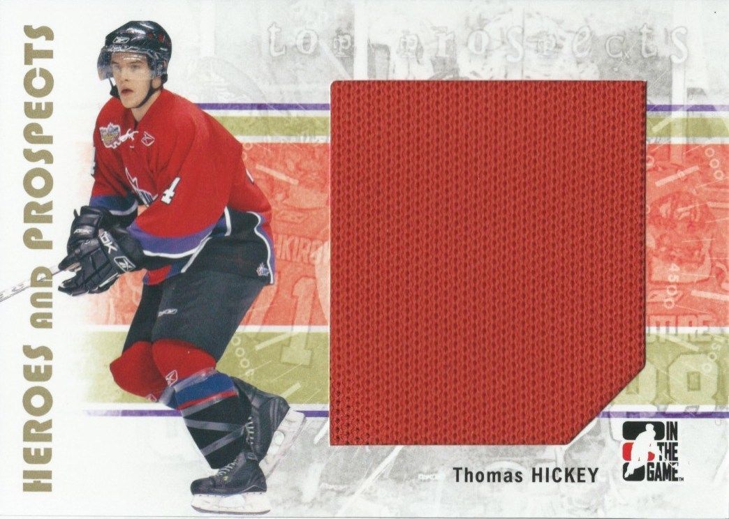  2007-08 ITG Heroes and Prospects Jerseys THOMAS HICKEY Swatch TP 02297 Image 1