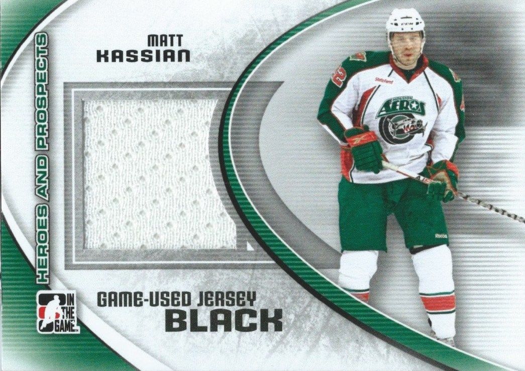  2011-12 ITG Heroes and Prospects Black MATT KASSIAN /100* Jersey 02279 Image 1