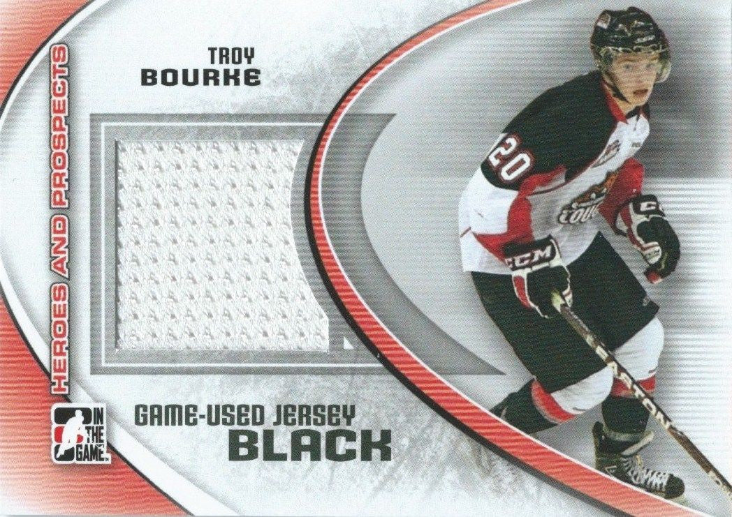 2011-12 ITG Heroes and Prospects Black TROY BOURKE /100* Jersey 02291
