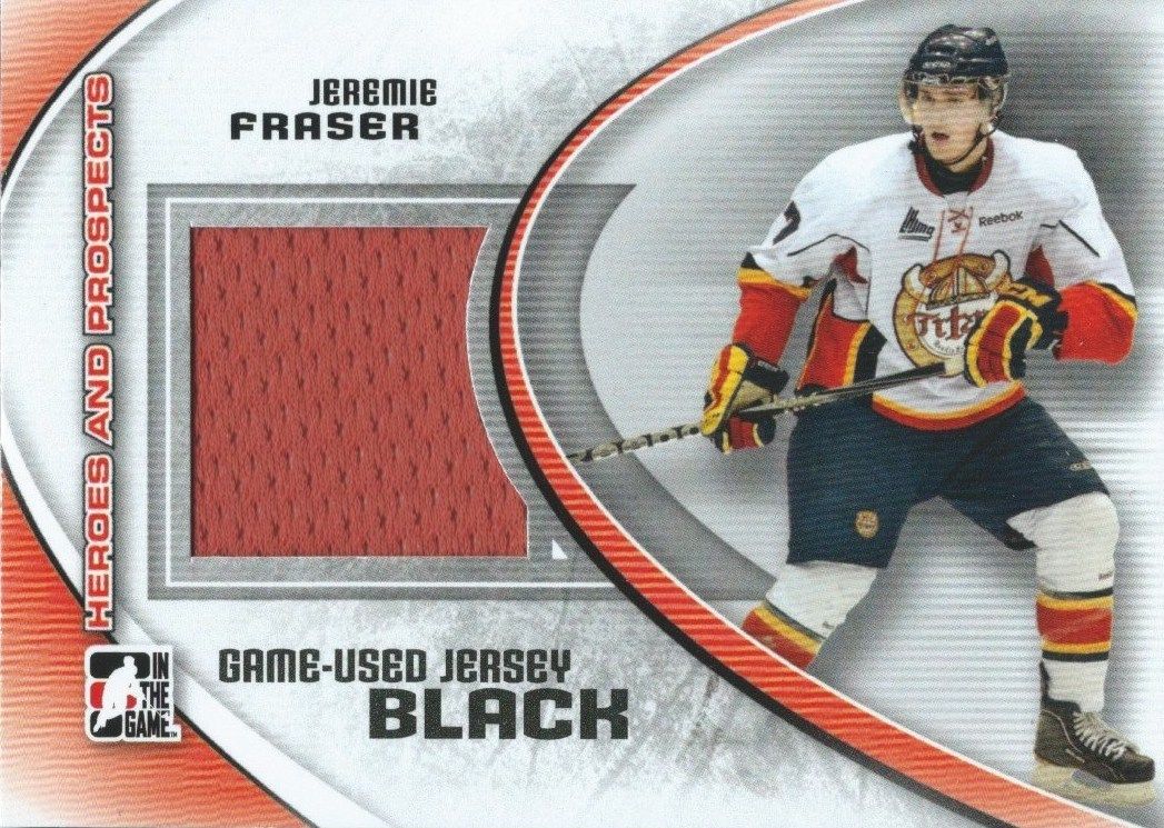 2011-12 ITG Heroes and Prospects Black JEREMY FRASER/100* Jersey 02290 Image 1